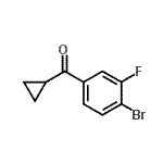 structure of CAS# 898790-03-9, (4-Bromo-3-fluorophenyl)(cyclopropyl)methanone;4-Bromo-3-fluorophenyl cyclopropyl ketone;MFCD03841224