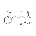 structure of CAS# 898790-20-0, 1-(2,6-Dichlorophenyl)-3-(2-methylphenyl)-1-propanone;2',6'-dichloro-3-(2-methylphenyl)propiophenone