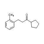 结构式 CAS# 898790-27-7, 1-环戊基-3-(2-甲基苯基)-1-丙酮
