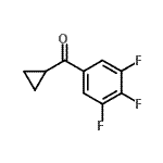 structure of CAS# 898790-36-8, Cyclopropyl(3,4,5-trifluorophenyl)methanone;Cyclopropyl 3,4,5-trifluorophenyl ketone