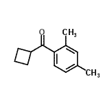 structure of CAS# 898790-68-6, Cyclobutyl(2,4-dimethylphenyl)methanone;cyclobutyl 2,4-dimethylphenyl ketone