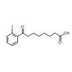 structure of CAS# 898790-77-7, 8-(2-Iodophenyl)-8-oxooctanoic acid;8-(2-iodophenyl)-8-oxooctanoic acid