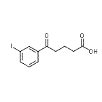 structure of CAS# 898790-83-5, 5-(3-Iodophenyl)-5-oxopentanoic acid;5-(3-iodophenyl)-5-oxovaleric acid