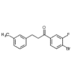 结构式 CAS# 898790-87-9, 1-(4-溴-3-氟苯基)-3-(3-甲基苯基)-1-丙酮