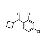 structure of CAS# 898791-15-6, Cyclobutyl(2,4-dichlorophenyl)methanone;cyclobutyl 2,4-dichlorophenyl ketone