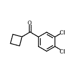structure of CAS# 898791-21-4, Cyclobutyl(3,4-dichlorophenyl)methanone;Cyclobutyl 3,4-dichlorophenyl ketone