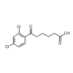 structure of CAS# 898791-22-5, 6-(2,4-Dichlorophenyl)-6-oxohexanoic acid;6-(2,4-Dichlorophenyl)-6-oxohexanoic acid