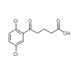 structure of CAS# 898791-29-2, 5-(2,5-Dichlorophenyl)-5-oxopentanoic acid;5-(2,5-dichlorophenyl) -5-oxovaleric acid;5-(2,5-dichlorophenyl)-5-oxovaleric acid