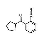 structure of CAS# 898791-34-9, 2-(Cyclopentylcarbonyl)benzonitrile;2-Cyanophenyl cyclopentyl ketone