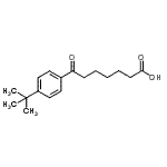 structure of CAS# 898791-45-2, 7-[4-(2-Methyl-2-propanyl)phenyl]-7-oxoheptanoic acid;7-(4-t-Butylphenyl)-7-oxoheptanoic acid