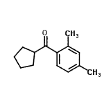 structure of CAS# 898791-50-9, Cyclopentyl(2,4-dimethylphenyl)methanone;cyclopentyl 2,4-dimethylphenyl ketone