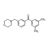 结构式 CAS# 898791-77-0, (3,5-二甲基苯基)[3-(4-吗啉基甲基)苯基]甲酮