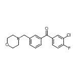 structure of CAS# 898791-86-1, (3-Chloro-4-fluorophenyl)[3-(4-morpholinylmethyl)phenyl]methanone;3-chloro-4-fluoro-3'-morpholinomethyl benzophenone