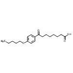 structure of CAS# 898792-06-8, 8-Oxo-8-[4-(pentyloxy)phenyl]octanoic acid;8-oxo-8-(4-pentyloxyphenyl)octanoic acid