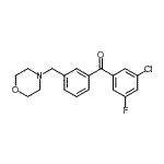 结构式 CAS# 898792-10-4, (3-氯-5-氟苯基)[3-(4-吗啉基甲基)苯基]甲酮