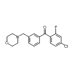 structure of CAS# 898792-13-7, (4-Chloro-2-fluorophenyl)[3-(4-morpholinylmethyl)phenyl]methanone;4-chloro-2-fluoro-3'-morpholinomethyl benzophenone