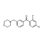 结构式 CAS# 898792-28-4, (2,4-二氟苯基)[3-(4-吗啉基甲基)苯基]甲酮