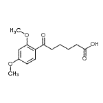 结构式 CAS# 898792-37-5, 6-(2,4-二甲氧基苯基)-6-氧代己酸