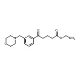 structure of CAS# 898792-46-6, Ethyl 5-[3-(4-morpholinylmethyl)phenyl]-5-oxopentanoate;ethyl 5-[3-(morpholinomethyl)phenyl]-5-oxovalerate