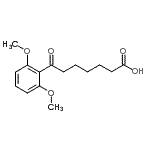 结构式 CAS# 898792-51-3, 7-(2,6-二甲氧基苯基)-7-氧代庚酸