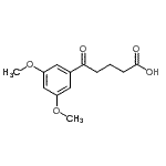 structure of CAS# 898792-55-7, 5-(3,5-Dimethoxyphenyl)-5-oxopentanoic acid;5-(3,5-Dimethoxyphenyl)-5-oxovaleric acid
