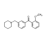 structure of CAS# 898792-62-6, (2-Methoxyphenyl)[3-(1-piperidinylmethyl)phenyl]methanone;2-methoxy-3'-piperidinomethyl benzophenone