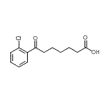 structure of CAS# 898792-63-7, 7-(2-Chlorophenyl)-7-oxoheptanoic acid;7-(2-chlorophenyl)-7-oxoheptanoic acid