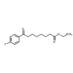 structure of CAS# 898792-76-2, Ethyl 8-(4-fluorophenyl)-8-oxooctanoate;ethyl 8-(4-fluorophenyl)-8-oxooctanoate