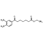 结构式 CAS# 898793-12-9, 乙基7-(3,4-二甲基苯基)-7-氧代庚酸酯