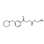 structure of CAS# 898793-74-3, Ethyl 4-oxo-4-[3-(1-piperidinylmethyl)phenyl]butanoate;ethyl 4-oxo-4-[3-(piperidinomethyl)phenyl]butyrate