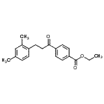 structure of CAS# 898793-76-5, Ethyl 4-[3-(2,4-dimethylphenyl)propanoyl]benzoate;4'-carboethoxy-3-(2,4-dimethylphenyl)propiophenone