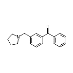 structure of CAS# 898793-88-9, Phenyl[3-(1-pyrrolidinylmethyl)phenyl]methanone;3-(pyrrolidinomethyl)benzophenone