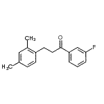 structure of CAS# 898793-96-9, 3-(2,4-Dimethylphenyl)-1-(3-fluorophenyl)-1-propanone;3-(2,4-dimethylphenyl)-3'-fluoropropiophenone