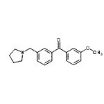 structure of CAS# 898794-03-1, (3-Methoxyphenyl)[3-(1-pyrrolidinylmethyl)phenyl]methanone;3-methoxy-3'-pyrrolidinomethyl benzophenone