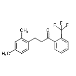 structure of CAS# 898794-30-4, 3-(2,4-Dimethylphenyl)-1-[2-(trifluoromethyl)phenyl]-1-propanone;3-(2,4-dimethylphenyl)-2'-trifluoromethylpropiophenone