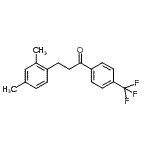 结构式 CAS# 898794-34-8, 3-(2,4-二甲基苯基)-1-[4-(三氟甲基)苯基]-1-丙酮