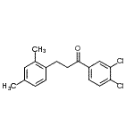 结构式 CAS# 898794-50-8, 1-(3,4-二氯苯基)-3-(2,4-二甲基苯基)-1-丙酮