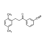 结构式 CAS# 898794-88-2, 3-[3-(2,5-二甲基苯基)丙酰]苯甲腈