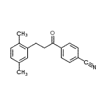 structure of CAS# 898794-90-6, 4-[3-(2,5-Dimethylphenyl)propanoyl]benzonitrile;4'-cyano-3-(2,5-dimethylphenyl)propiophenone