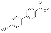 structure of CAS# 89900-95-8, Methyl 4'-Cyano[1,1'-Biphenyl]-4-Carboxylate;METHYL 4'-CYANO[1,1'-BIPHENYL]-4-CARBOXYLATE;Methyl 4-(4-Cyanophenyl)Benzoate