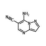 结构式 CAS# 89975-57-5, 7-氨基吡唑并[1,5-a]嘧啶-6-甲腈