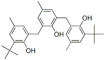 结构式 CAS# 90-68-6, 2,6-双[[3-(叔丁基)-2-羟基-5-甲苯基]甲基]-4-甲基苯酚