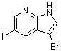 structure of CAS# 900514-06-9, 3-Bromo-5-iodo-1H-pyrrolo[2,3-b]pyridine;3-Bromo-5-iodo-1H-pyrrolo[2,3-b]pyridine;3-Bromo-5-iodo-7-azaindole;MFCD08457788