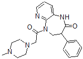 CAS#: 90059-52-2， 3-Phenyl-2-oxo-5-(2-(4-methylpiperazin-1-yl)acetyl)-1H-tetrahydropyrido[2,3-b][1,4]diazepine