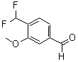 structure of CAS# 900641-83-0, 4-(Difluoromethyl)-3-methoxybenzaldehyde;4-(Difluoromethyl)-3-methoxybenzaldehyde;ZINC04237592