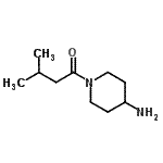 structure of CAS# 902836-42-4, 1-(4-Amino-1-piperidinyl)-3-methyl-1-butanone;1-(3-methylbutanoyl)-4-piperidinamine;1-(3-Methylbutanoyl)piperidin-4-amine;1-(4-Aminopiperidin-1-Yl)-3-Methyl-Butan-1-One