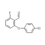 结构式 CAS# 902836-82-2, 2-(4-氯苯氧基)-6-氟苯甲醛
