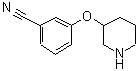 结构式 CAS# 902836-93-5, 3-(3-哌啶基氧基)苯甲腈