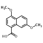 structure of CAS# 90381-45-6, 4,7-Dimethoxy-1-naphthoic acid;4,7-Dimethoxy-1-naphthoic acid;4,7-DIMETHOXY-1-NAPHTHOICACID;647152_ALDRICH