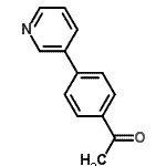 结构式 CAS# 90395-45-2, 1-[4-(3-吡啶基)苯基]乙酮